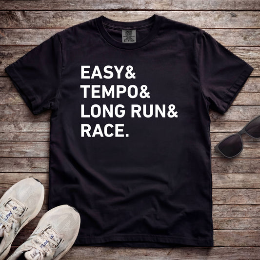 Easy, Tempo, Long Run, Race