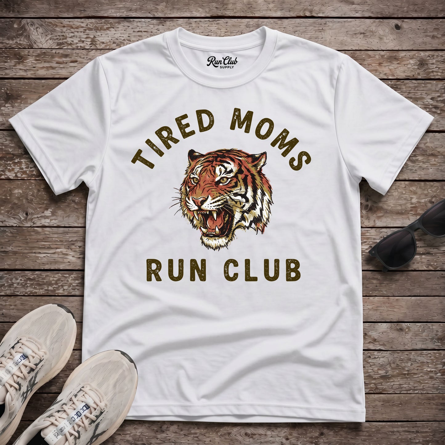 Tired Moms Run Club Tech Tee