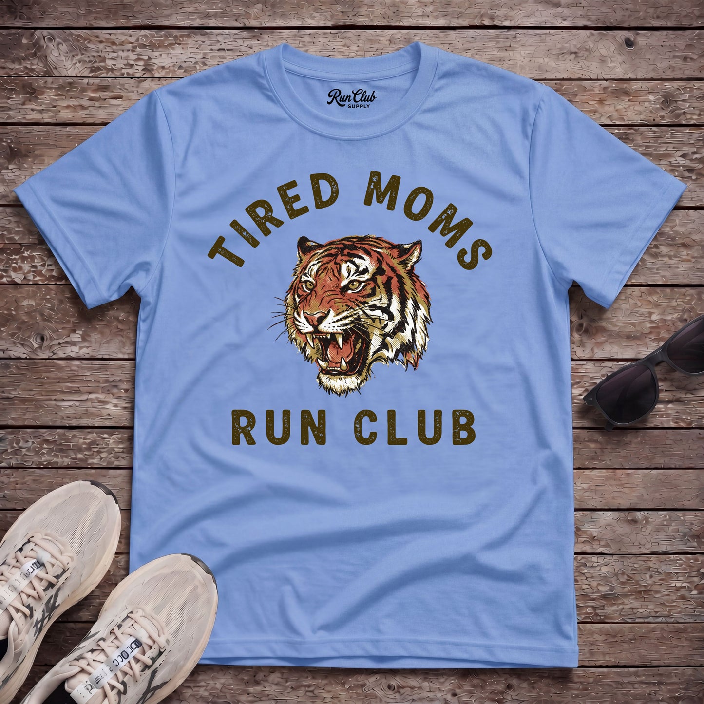 Tired Moms Run Club Tech Tee