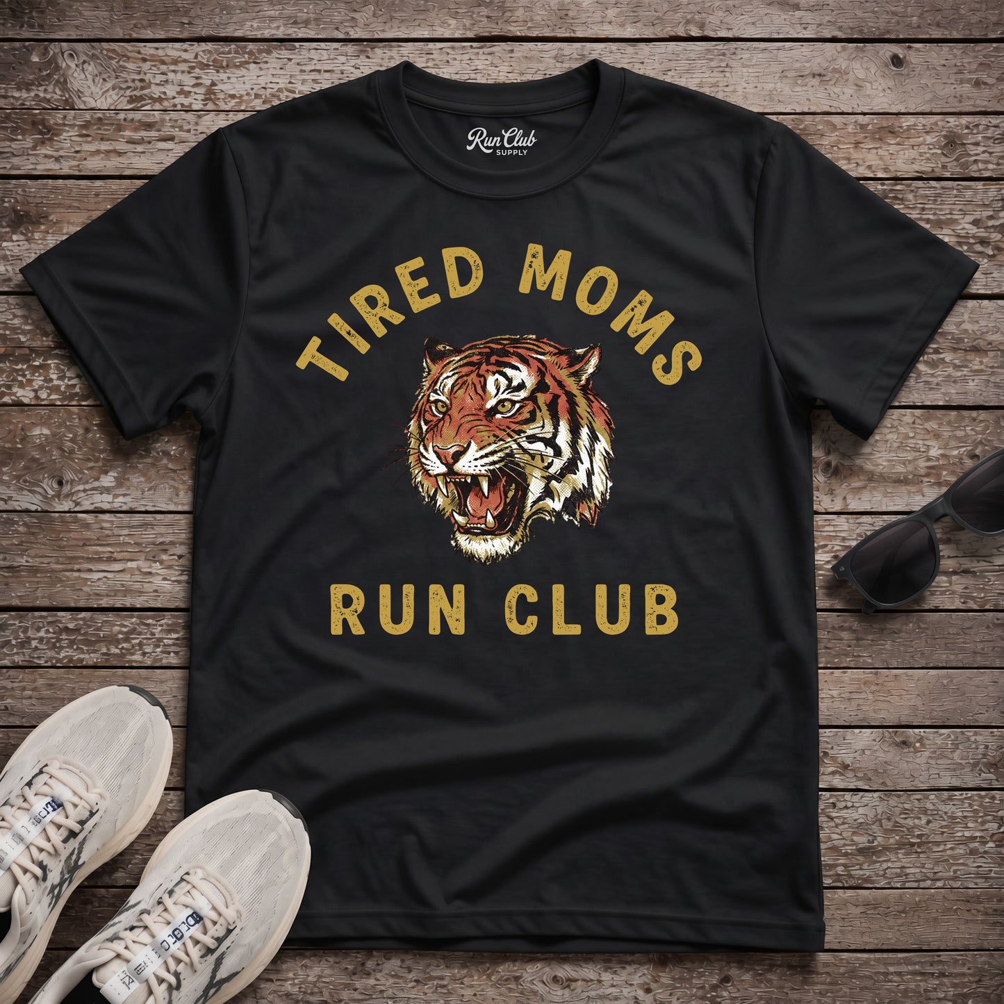 Tired Moms Run Club Tech Tee