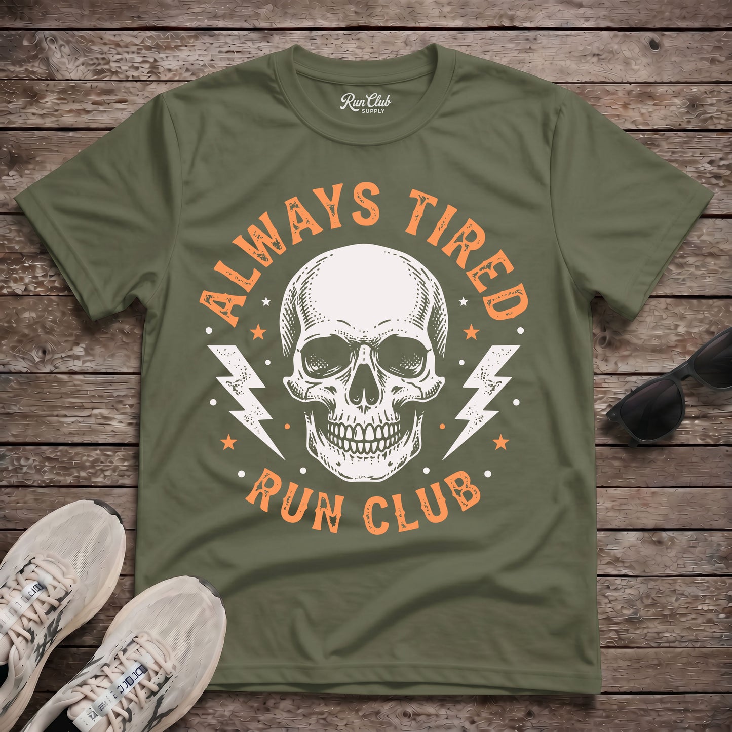 Always Tired Run Club Tech Tee