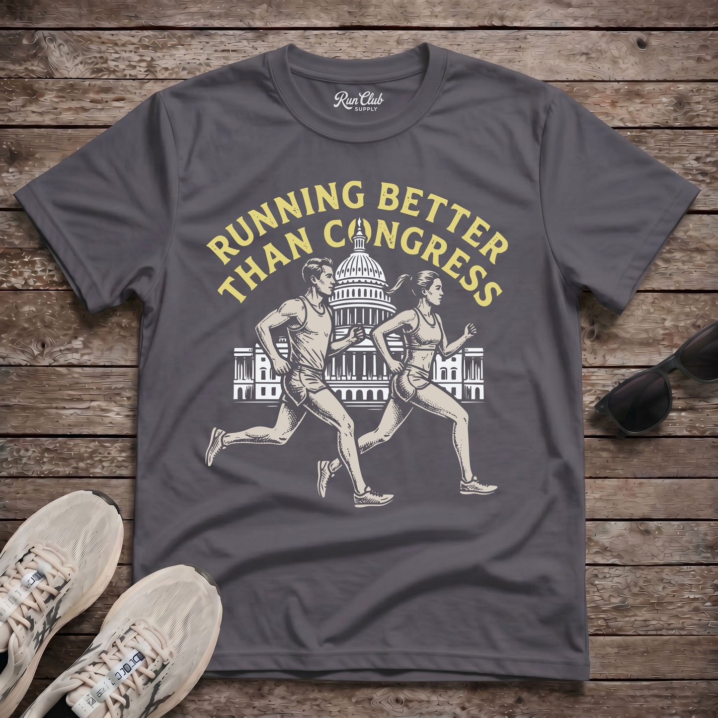 Running Better Than Congress Tech Tee